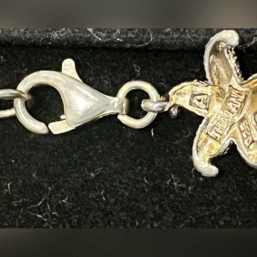 Sterling Bracelet Seashell Solid 925 Silver Link … - image 3